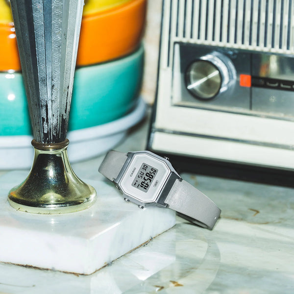 Casio Women's Grey Resin Watch, Stainless Steel Case | La680wel-8ef