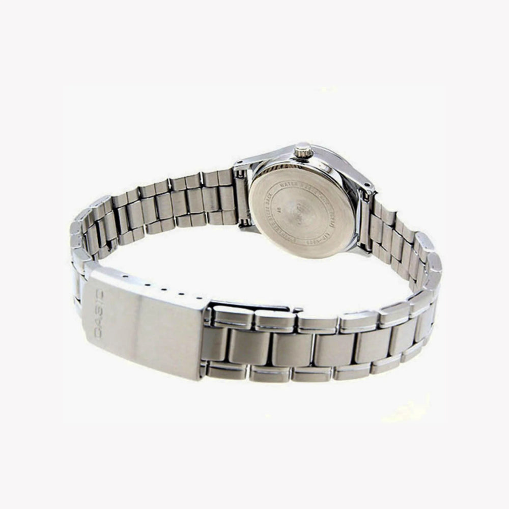 Casio Women's Stainless Steel, White Case/Black Dial | Ltp-V004d-1budf by i-watch