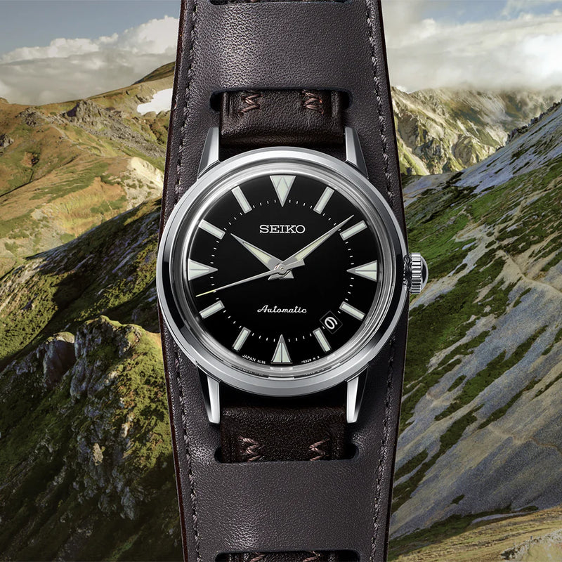 Seiko Men's Silver Stainless Steel, Brown Leather | Sje085j1 by i-watch