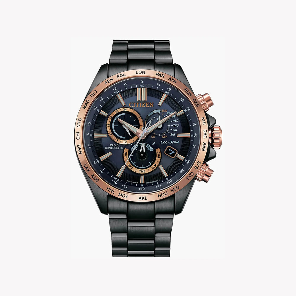 Citizen Cb5956-89l Elegant Black Stainless Steel - Modern Eco-Drive Men's Watch by i-watch