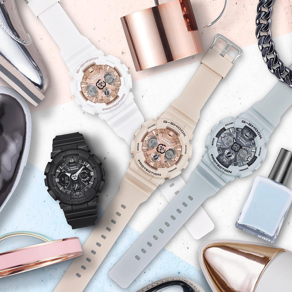 CASIO G-SHOCK GMA-S120MF-7A2DR ADVENTURE READY - STYLISH & RESILIENT Women's Watch with sleek white resin design and multifunctional features-i-Watch-2