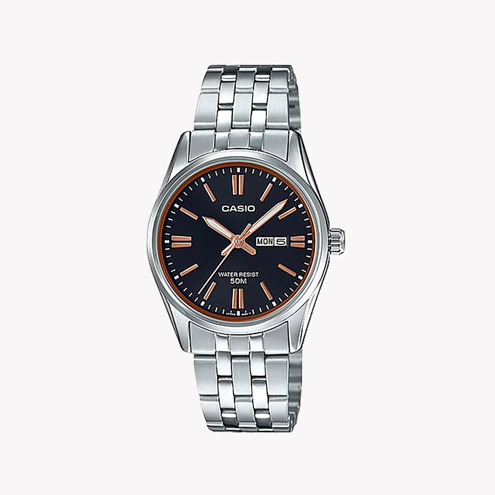 Casio Women's Silver Stainless Steel Watch, Silver Dial | Ltp-1335d-1a2 by i-watch