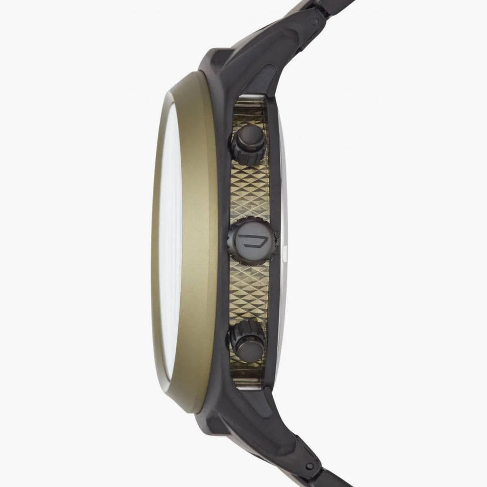 Diesel Men's Black Stainless Steel Watch, Beige Dial | Dz4497 by i-watch