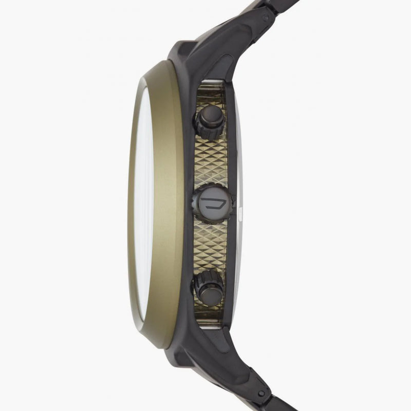 Diesel Men's Black Stainless Steel Watch, Beige Dial | Dz4497 by i-watch