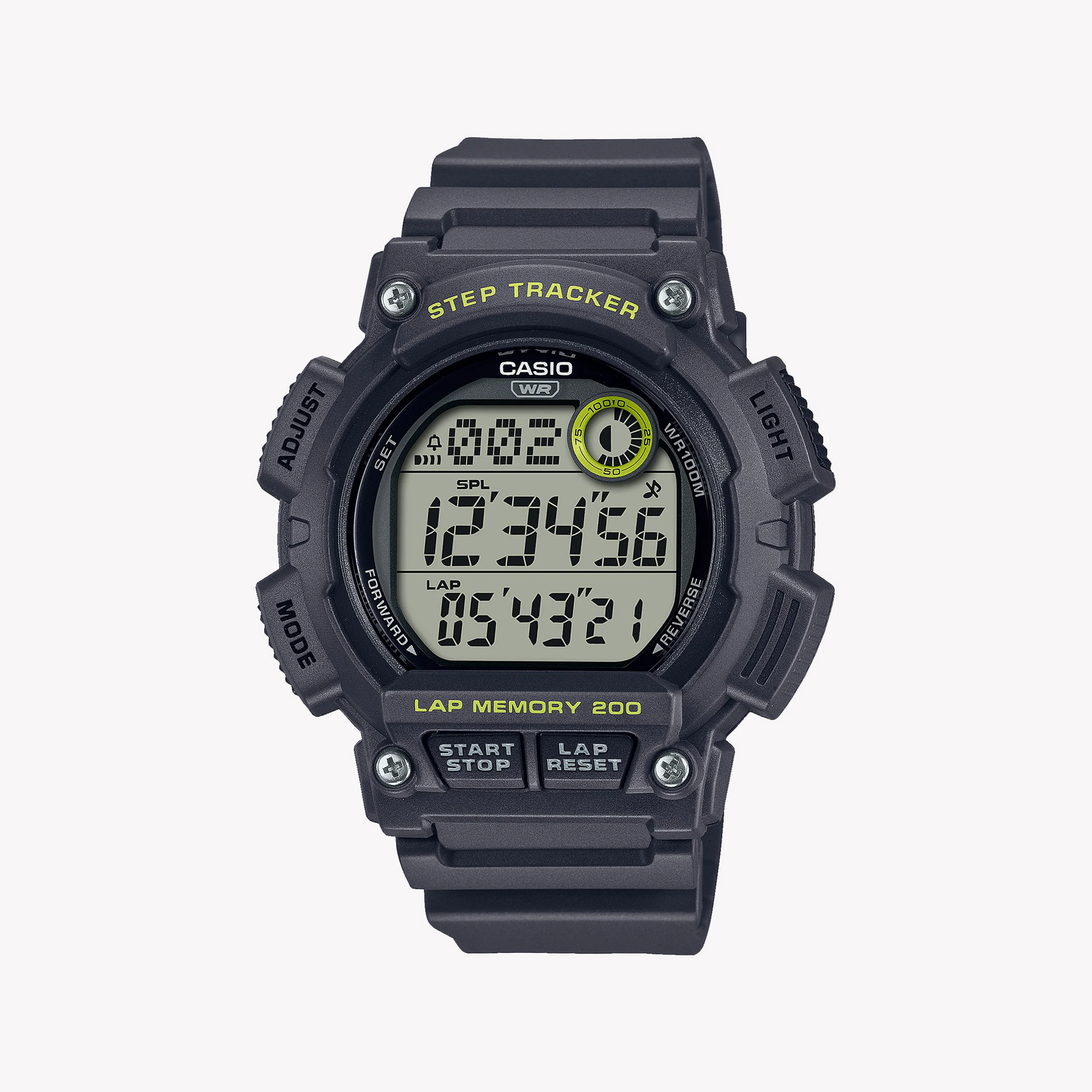 Casio Men's Black Resin Watch, Digital Dial | Ws-2100h-8avdf by i-watch