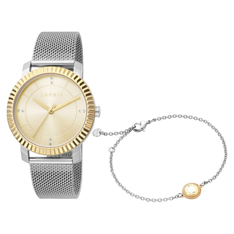 Esprit Women's Watch With Silver Stainless Steel Case And Silver Stainless Steel Band by i-watch