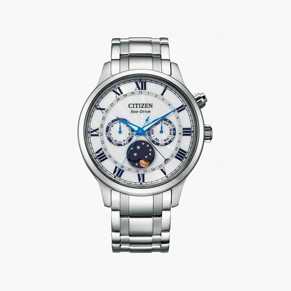 Citizen Eco-Drive Ap1050-81a Dynamic Versatility - Stylish Men's Watch With Sleek Silver Design And Full Calendar Features by i-watch