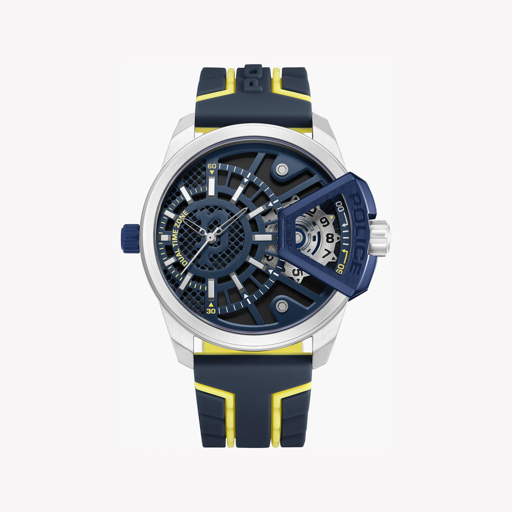 Police Watches Men's Silver Stainless Steel, Multicolor Dial | Pewjm0004202 by i-watch