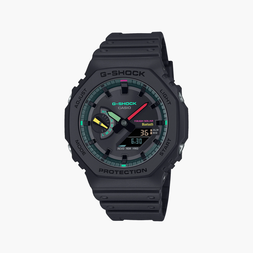 Casio G-Shock Men's Black Resin Watch, Matte Fluo | Ga-B2100mf-1aer by i-watch