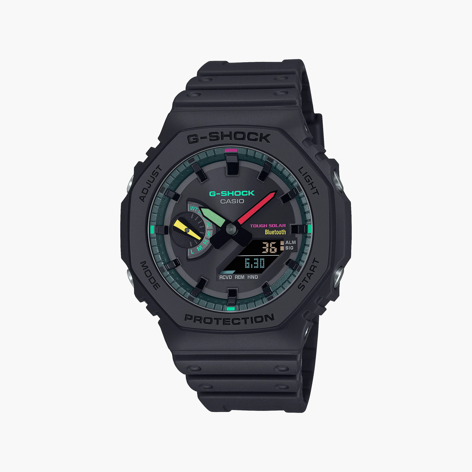 Casio G-Shock Men's Black Resin Watch, Matte Fluo | Ga-B2100mf-1aer by i-watch