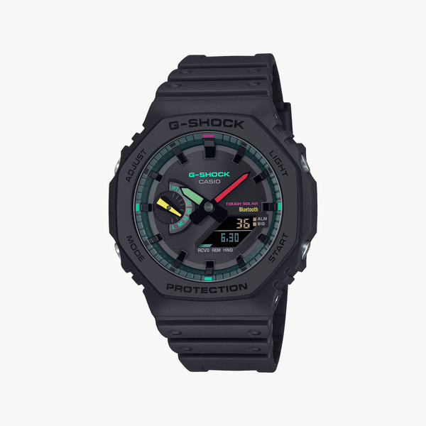 Casio G-Shock Men's Black Resin Watch, Matte Fluo | Ga-B2100mf-1aer