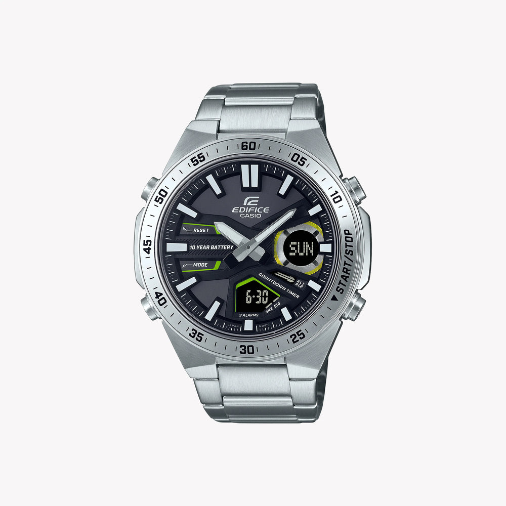 Casio Men's Silver Watch, Blue Dial | Efv-C110d-1a3vef by i-watch