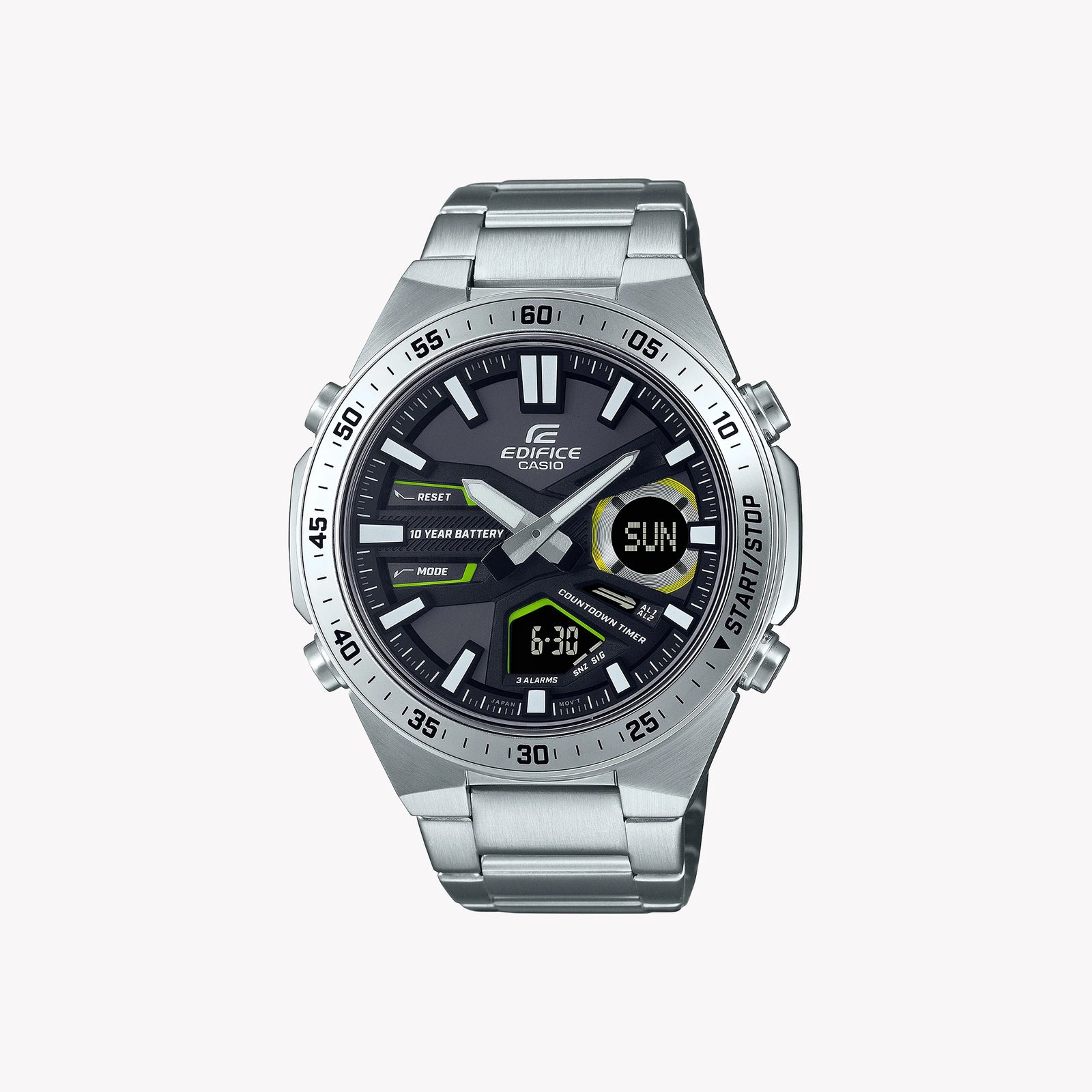Casio Men's Silver Watch, Blue Dial | Efv-C110d-1a3vef by i-watch
