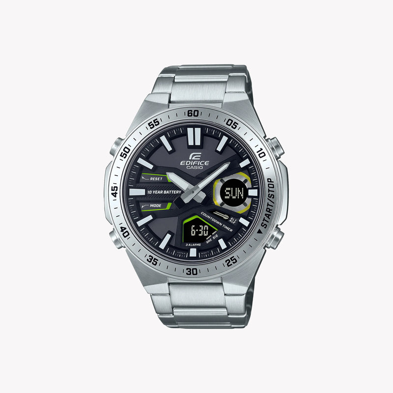 Casio Men's Silver Watch, Blue Dial | Efv-C110d-1a3vef by i-watch