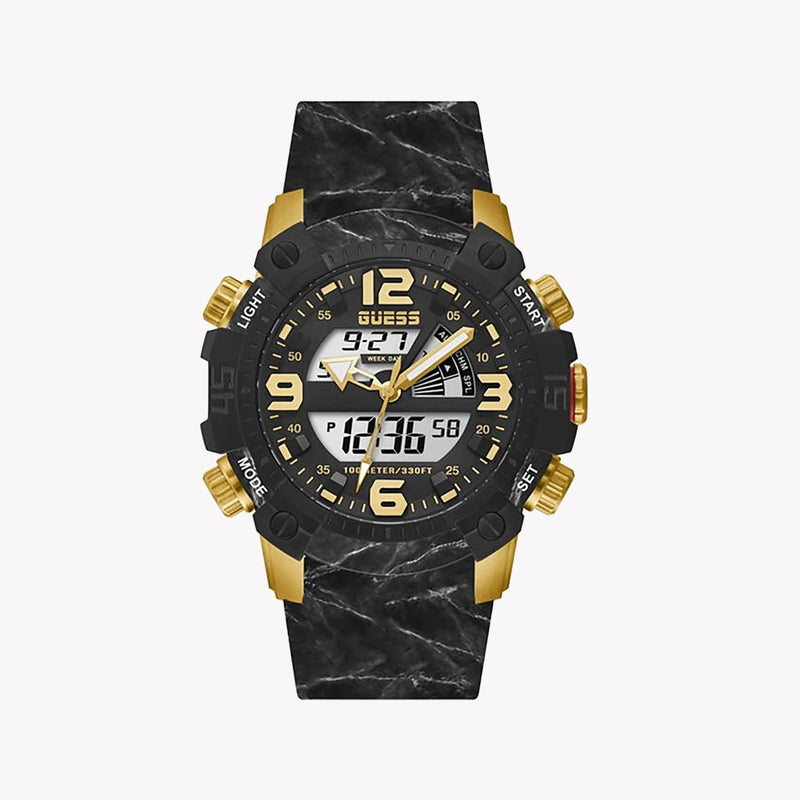 Guess Men's Gold Watch, Black Dial | Gw0421g2 by i-watch