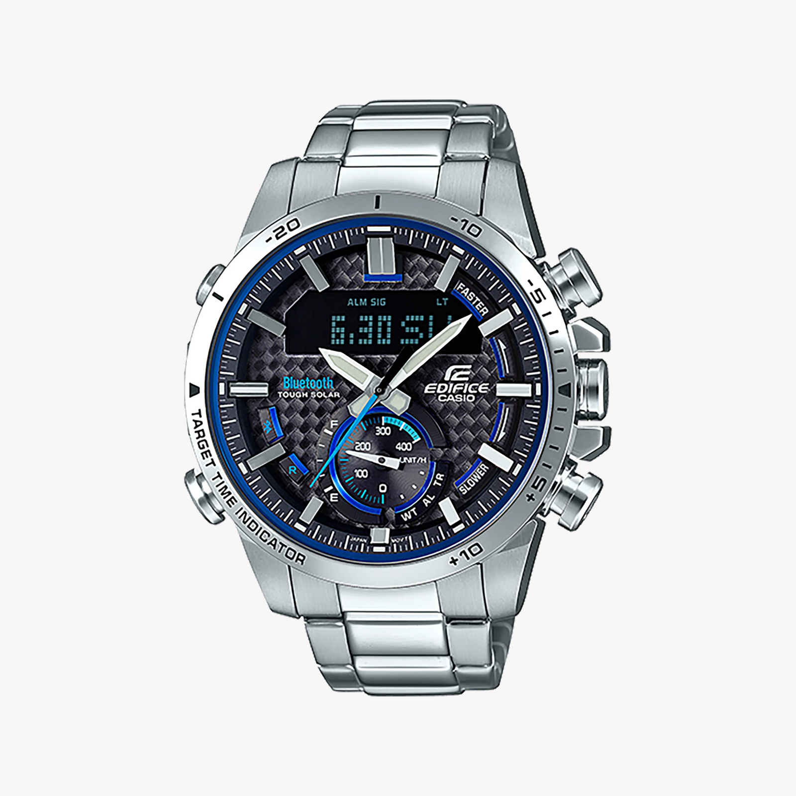 Casio Edifice Ecb-800d-1adr - Sporty Elegance For The Modern Adventurer Men's Watch With Stainless Steel BAnd and Bold Black Dial by i-watch