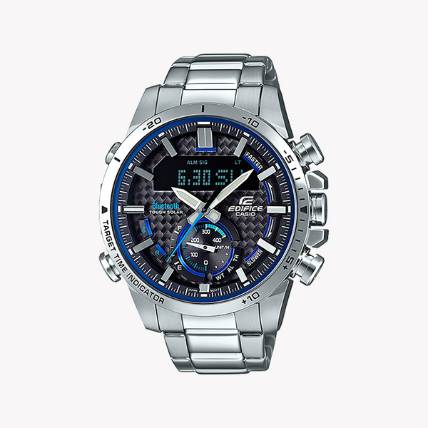 Casio Edifice Ecb-800d-1adr - Sporty Elegance For The Modern Adventurer Men's Watch With Stainless Steel BAnd and Bold Black Dial by i-watch