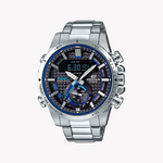 CASIO EDIFICE ECB-800D-1ADR - SPORTY ELEGANCE FOR THE MODERN ADVENTURER Men's Watch with stainless steel band and bold black dial