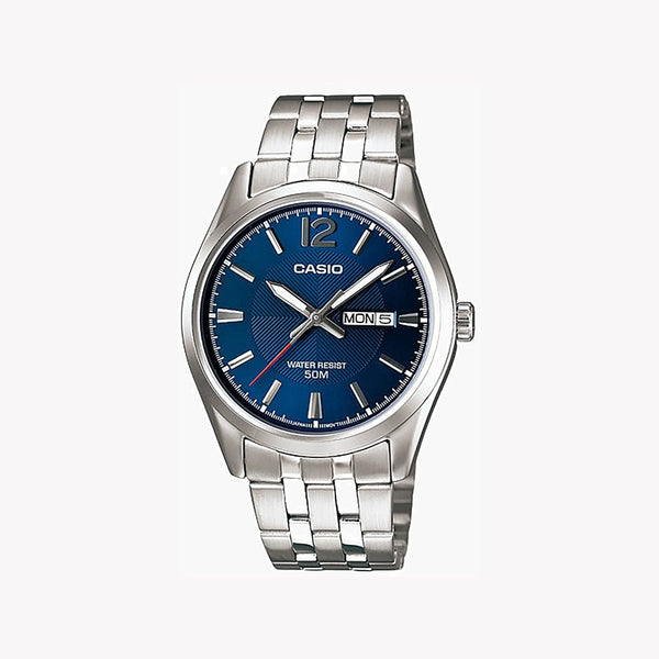 Casio Mtp-1335d-2avdf Sporty Elegance - Men's Stainless Steel Timepiece With Blue Dial by i-watch