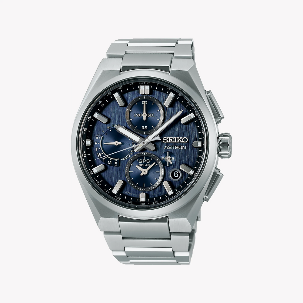 Seiko Astron Men's Silver Stainless Steel, Blue Dial | Ssh161 by i-watch