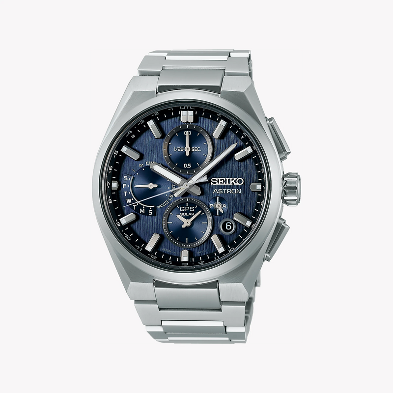 Seiko Astron Men's Silver Stainless Steel, Blue Dial | Ssh161 by i-watch