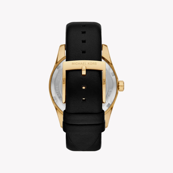 Michael Kors Men's Gold Watch, Black Leather | Mk4748 by i-watch
