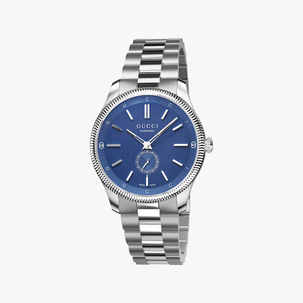 GUCCI YA126389 - RADIANT ELEGANCE MEN'S WATCH WITH STRIKING BLUE DIAL & STAINLESS STEEL BRACELET