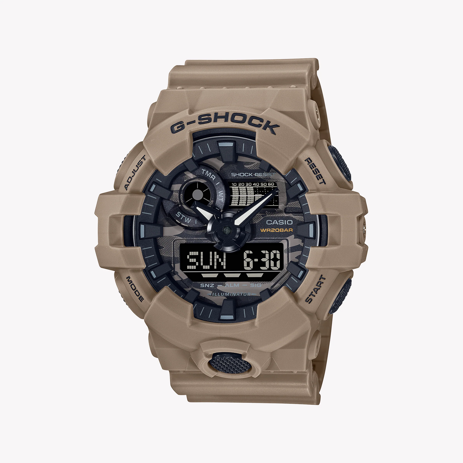 Casio G-Shock Ga-700ca-5adr - Sporty Beige Resin Timepiece For Men by i-watch
