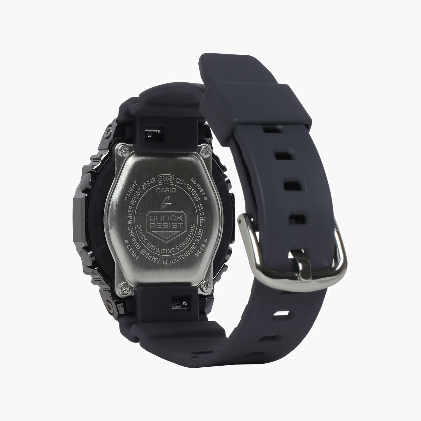 CASIO G-SHOCK GM-S2100B-8A OAK Small Black - Metal Covered Women's Watch