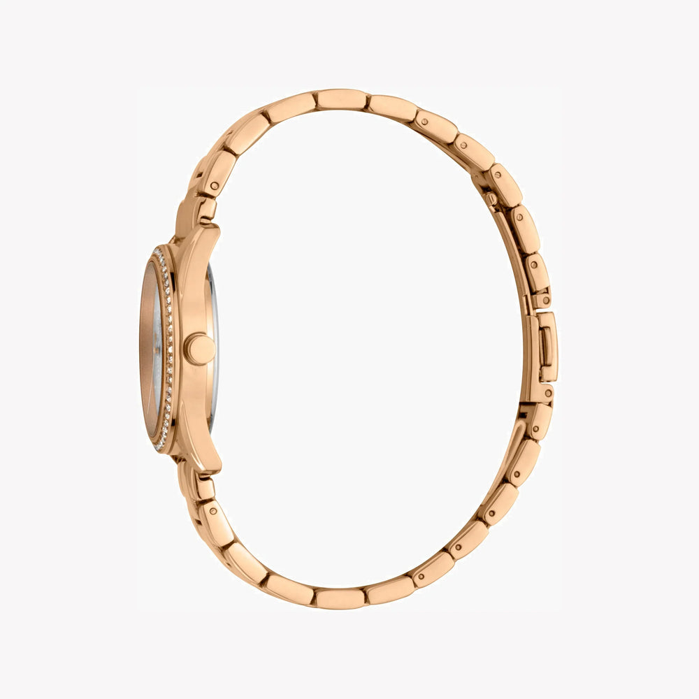 Esprit Women's Rose Gold Stainless Steel Watch, Silver Dial | Es1l085m0015 by i-watch