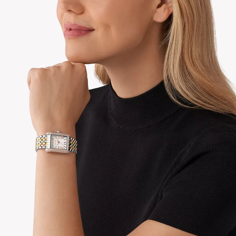 Michael Kors Women's Rose Gold Watch, Silver-Gold Band | Mk4744 by i-watch
