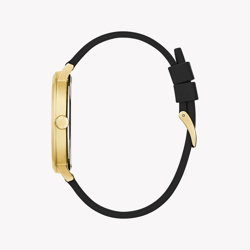 Guess Women's Gold Stainless Steel, Black Silicone | Gw0503g1 by i-watch