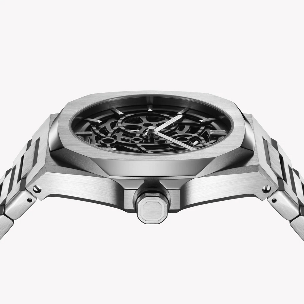 D1 MILANO Men's Silver Stainless Steel Watch, Black Dial | D1-SKBJ10 by i-watch