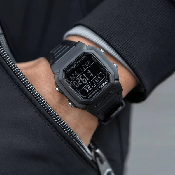 Casio Men's Black Resin Watch, Sporty & Functional | W-800h-1bvdf by i-watch