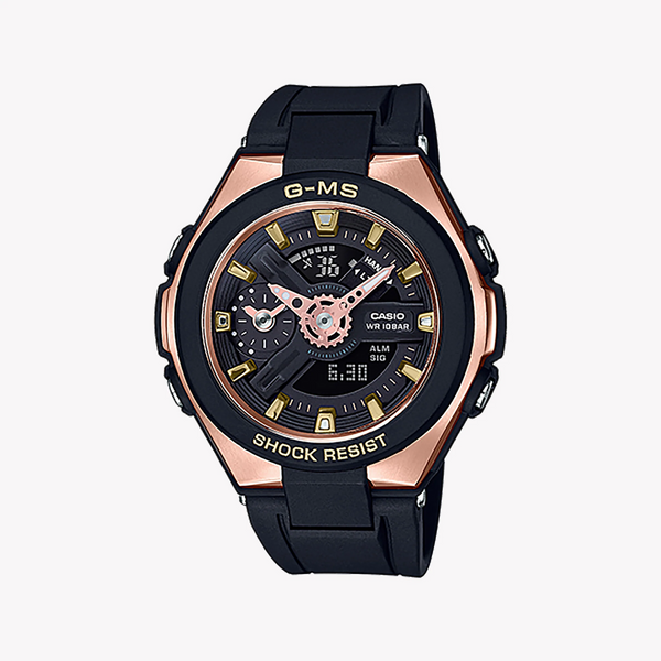 Baby-G Msg-400g-1a1dr: Elegant Adventurer - Rose Gold & Black Women's Watch by i-watch