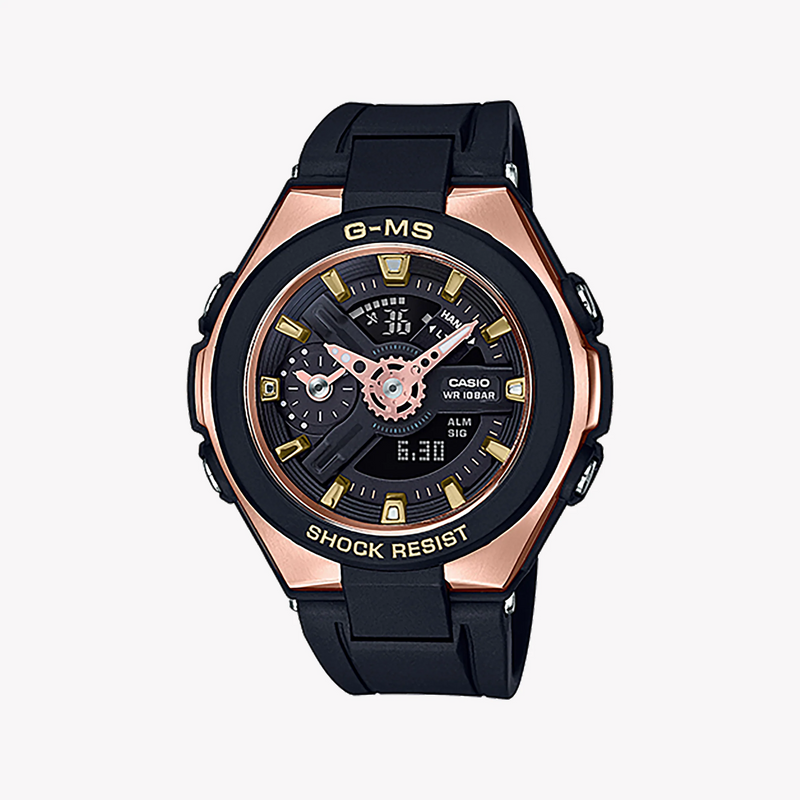 Baby-G Msg-400g-1a1dr: Elegant Adventurer - Rose Gold & Black Women's Watch by i-watch