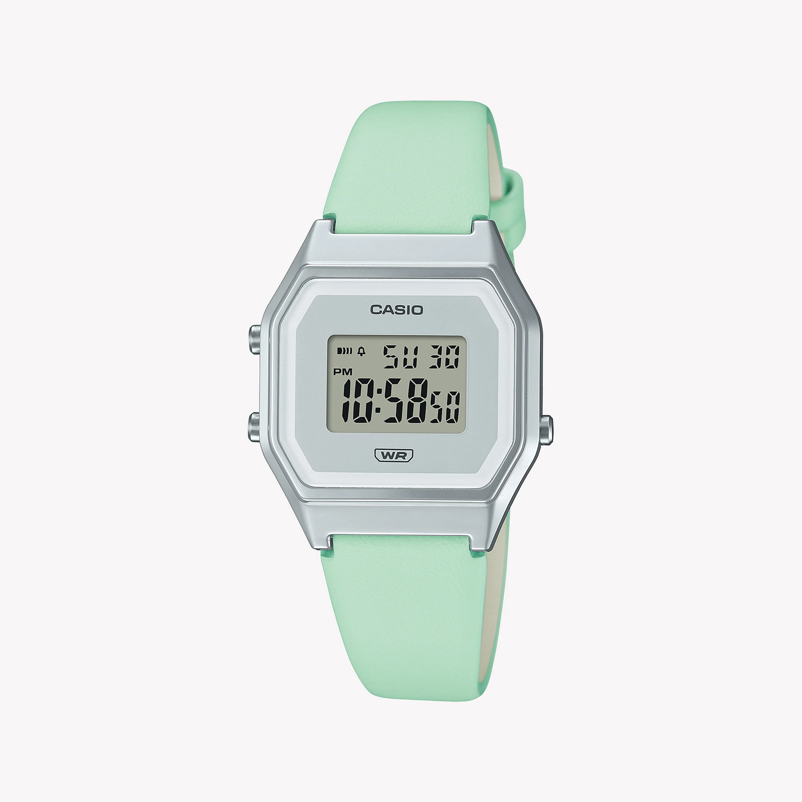 Casio Men's Silver Watch, Blue Leather Band | La680wel-3df by i-watch