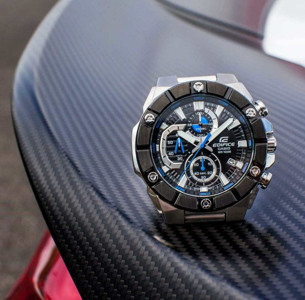 CASIO EDIFICE EFR-569DB-1AVUDF - SPORTY SOPHISTICATION MEN'S WATCH WITH BLACK DIAL & STAINLESS STEEL BAND-i-Watch-3