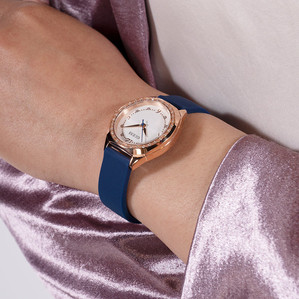 GUESS GW0820L2 CHIC SPIRIT - MODERN ROSE GOLD & BLUE SILICONE WOMEN'S WATCH-i-Watch-4
