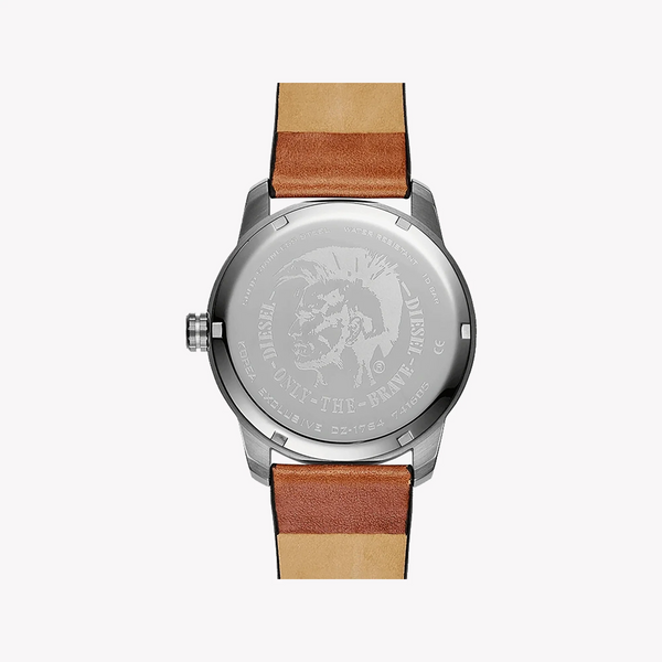 Diesel Men's Black Stainless Steel, Brown Leather | Dz1784 by i-watch