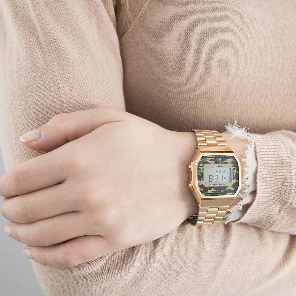 Casio A168wegc-3df Elegance - Luxury Gold Tone Digital Watch For Active Lifestyles by i-watch