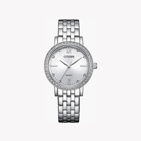 Citizen Women's Silver Stainless Steel Watch, Crystals | El3100-55a by i-watch