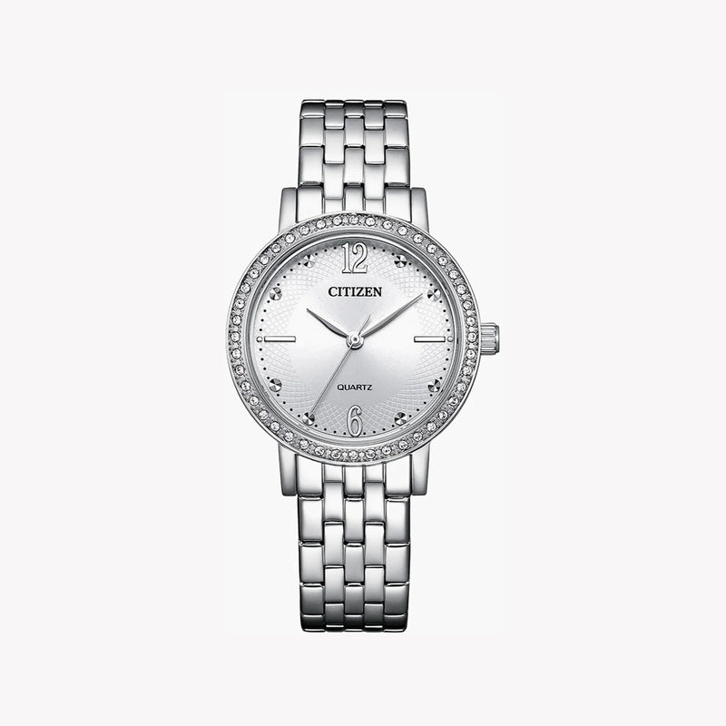 Citizen Women's Silver Stainless Steel Watch, Crystals | El3100-55a by i-watch