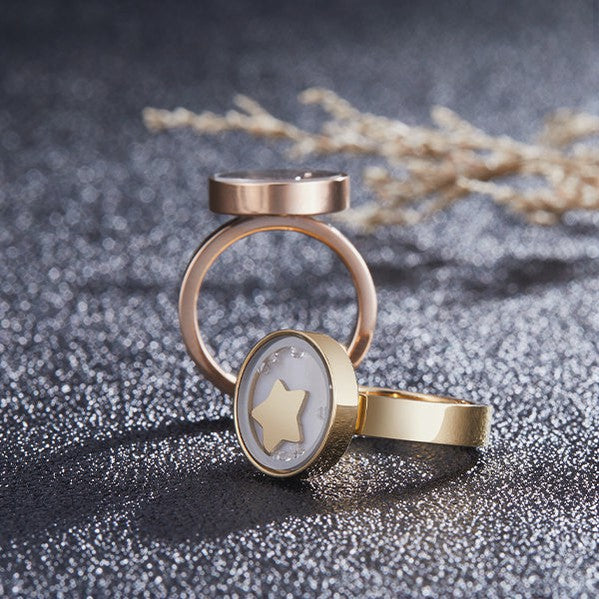 Zink Women's Rose Gold Stainless Steel Ring | Zfrg001rgs