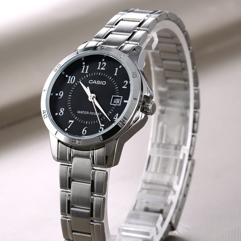 CASIO LTP-V004D-1BUDF - ELEGANT ESSENTIALS WOMEN'S WATCH WITH SLEEK WHITE STAINLESS STEEL BRACELET-i-Watch-6