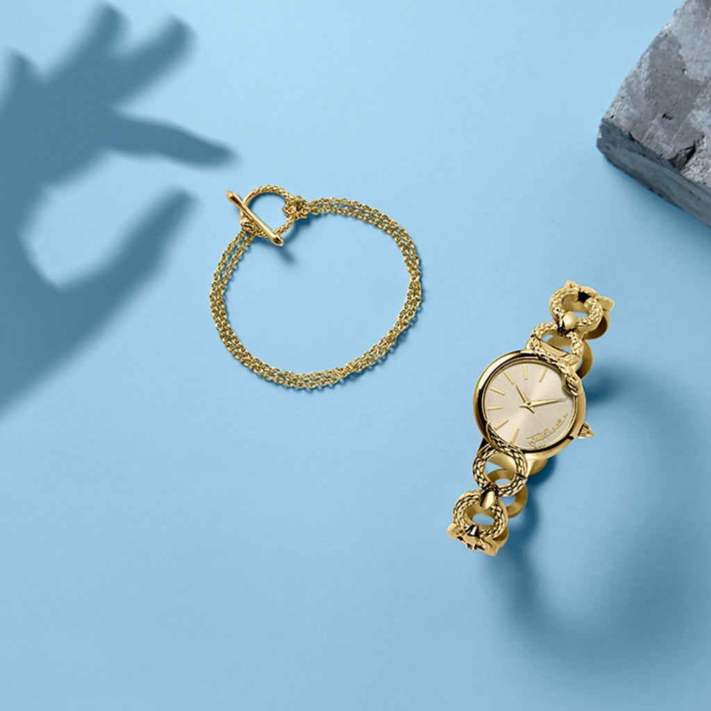 JUST CAVALLI Women's Watch with Gold Stainless Steel Case and Gold Stainless Steel Band-i-Watch-6