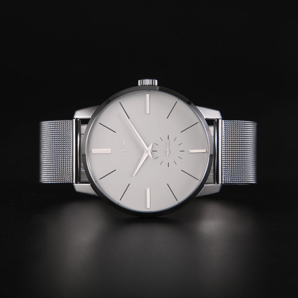 Zink Men's Stainless Steel Analog Watch - Silver | Zk126g5ms-16 by i-watch