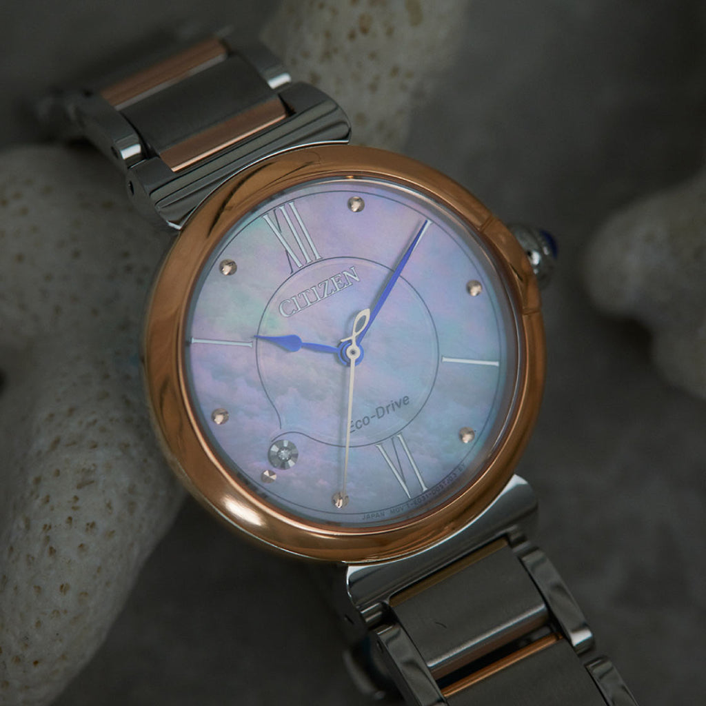 Citizen Em1074-82d - Radiant Rose Gold & Multicolor Dial Women's Watch