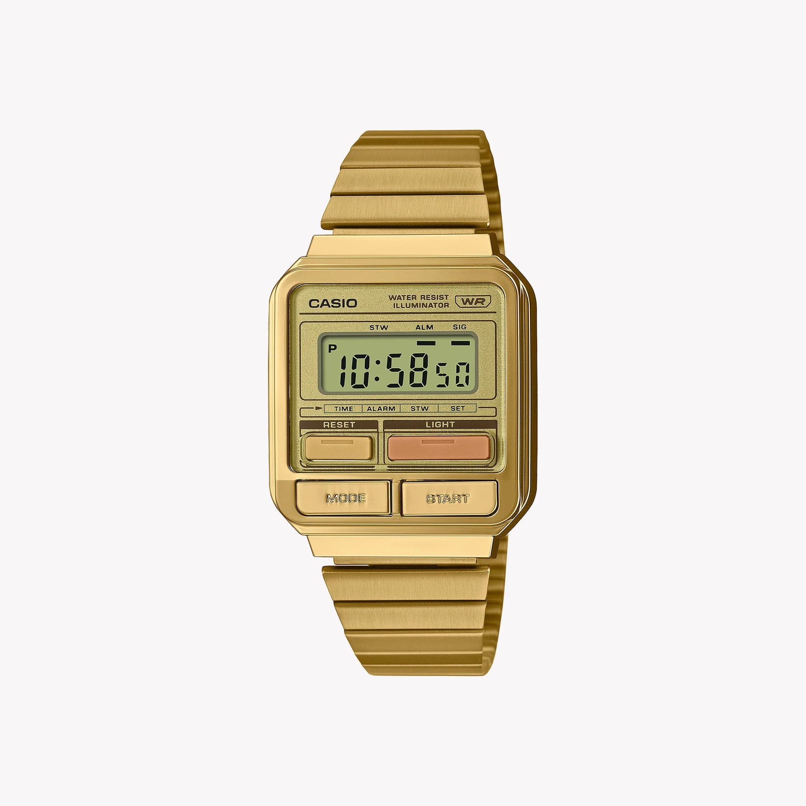 Casio Men's Gold Digital Watch, Resin Case | A120weg-9a by i-watch