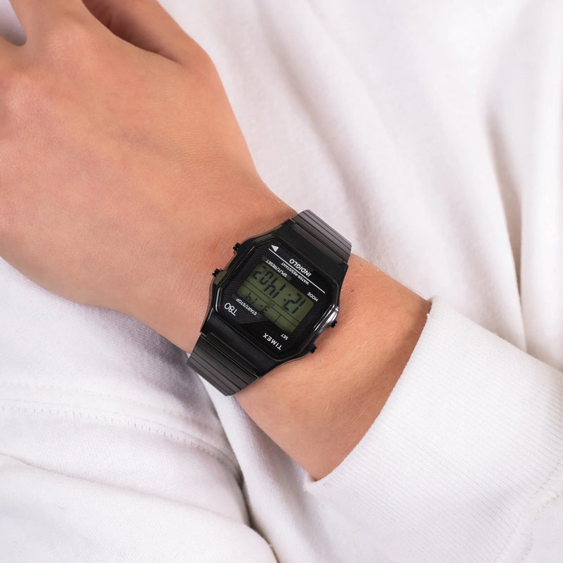 Timex Unisex Black Stainless Steel Watch, Digital Dial | Tw2r67000